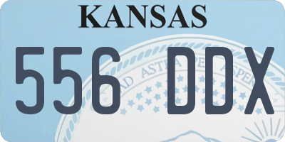 KS license plate 556DDX