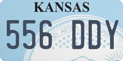 KS license plate 556DDY
