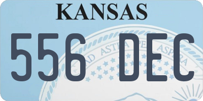 KS license plate 556DEC