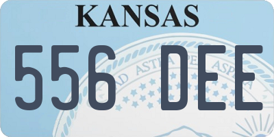 KS license plate 556DEE