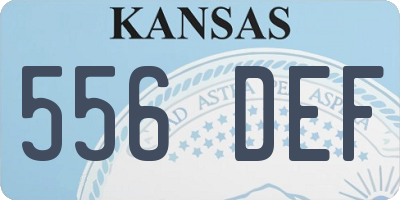 KS license plate 556DEF