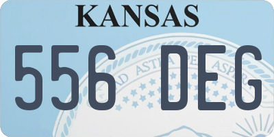 KS license plate 556DEG