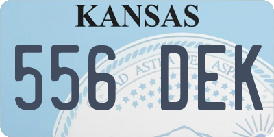 KS license plate 556DEK