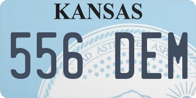 KS license plate 556DEM