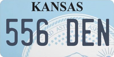 KS license plate 556DEN
