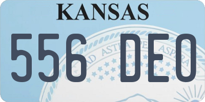 KS license plate 556DEO