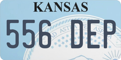 KS license plate 556DEP