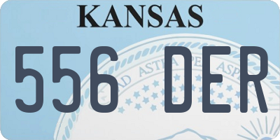 KS license plate 556DER