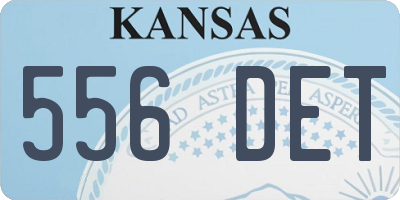 KS license plate 556DET
