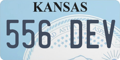 KS license plate 556DEV