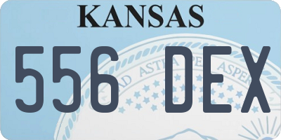 KS license plate 556DEX