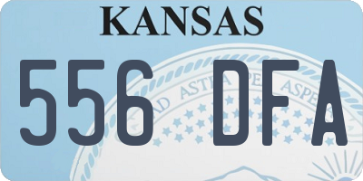 KS license plate 556DFA