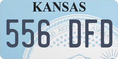 KS license plate 556DFD
