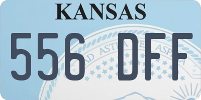 KS license plate 556DFF