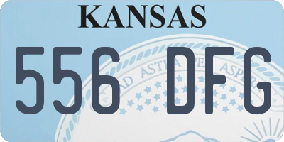 KS license plate 556DFG