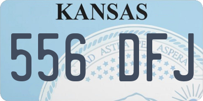 KS license plate 556DFJ