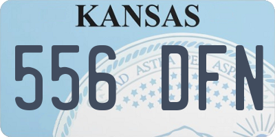 KS license plate 556DFN