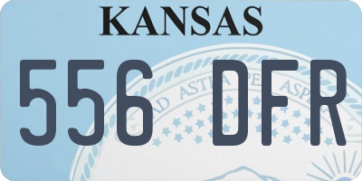 KS license plate 556DFR