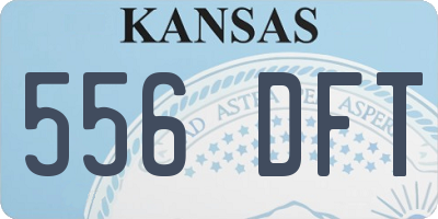 KS license plate 556DFT