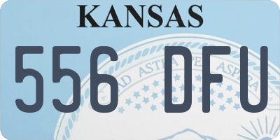 KS license plate 556DFU