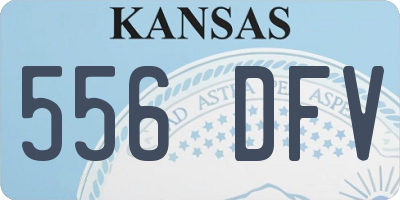 KS license plate 556DFV