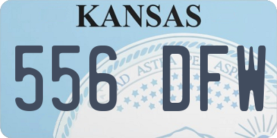KS license plate 556DFW