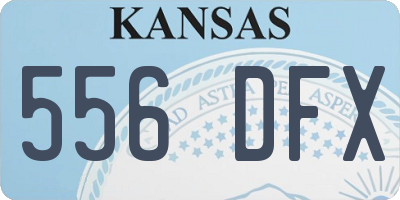 KS license plate 556DFX