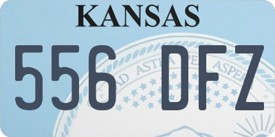 KS license plate 556DFZ