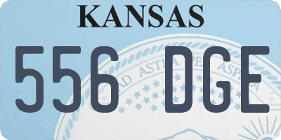KS license plate 556DGE