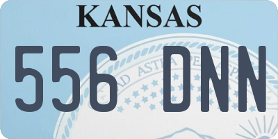 KS license plate 556DNN