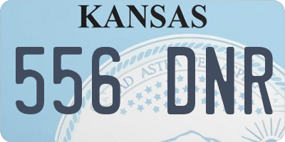 KS license plate 556DNR