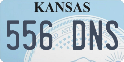KS license plate 556DNS
