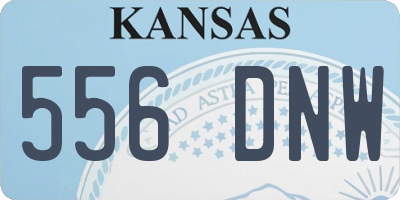 KS license plate 556DNW