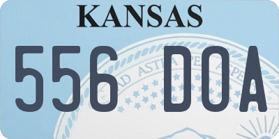 KS license plate 556DOA