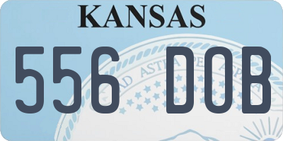 KS license plate 556DOB