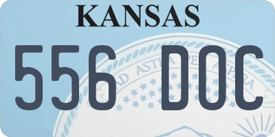 KS license plate 556DOC
