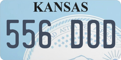 KS license plate 556DOD