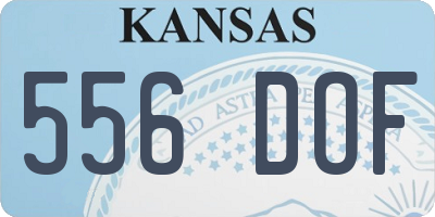 KS license plate 556DOF