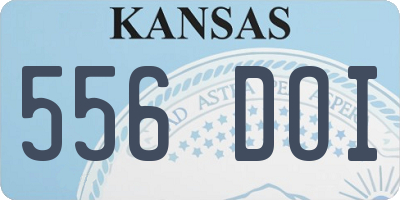 KS license plate 556DOI