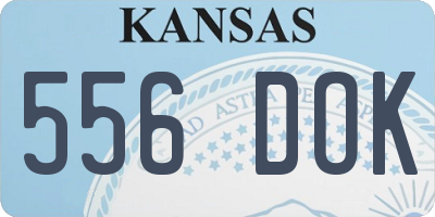KS license plate 556DOK