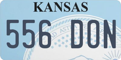 KS license plate 556DON