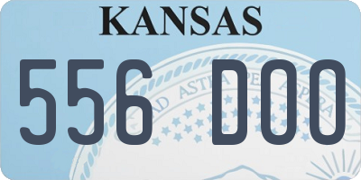 KS license plate 556DOO