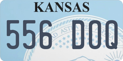KS license plate 556DOQ