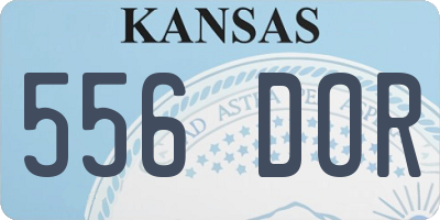 KS license plate 556DOR