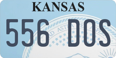 KS license plate 556DOS