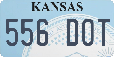 KS license plate 556DOT