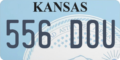 KS license plate 556DOU