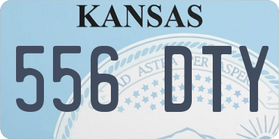 KS license plate 556DTY