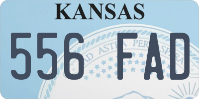 KS license plate 556FAD