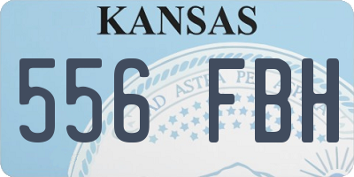 KS license plate 556FBH